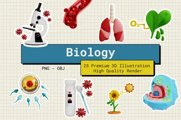 Biologia 3D Illustration Pack