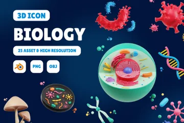 Biologie 3D Icon Pack