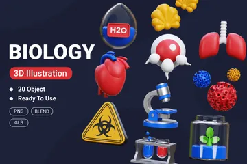 Biology 3D Icon Pack