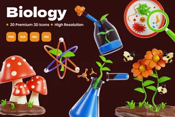 Biology 3D Icon Pack