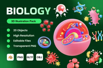 Biology 3D Icon Pack