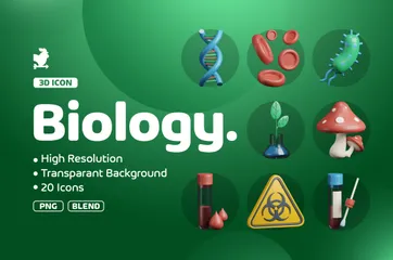 Biology 3D Icon Pack