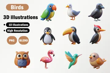 Birds 3D Icon Pack
