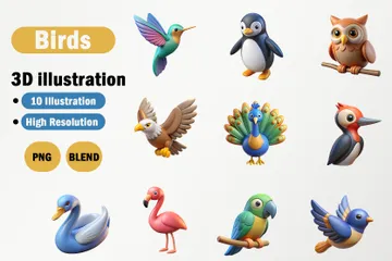 Birds 3D Icon Pack