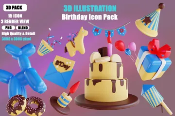 Birthday 3D Icon Pack