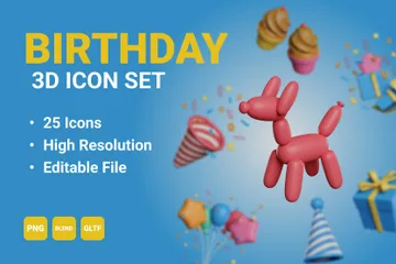 Birthday 3D Icon Pack