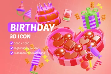 생일 3D Icon 팩