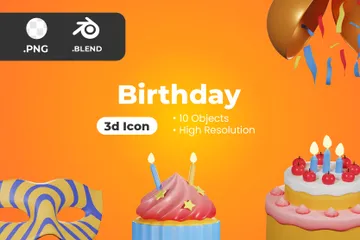 Birthday 3D Icon Pack