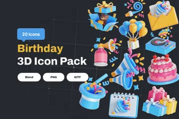 Birthday 3D Icon Pack