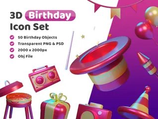 Birthday 3D Illustration Pack