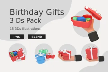 Birthday Gifts 3D Icon Pack