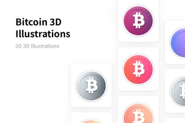Bitcoin Pack 3D Illustration