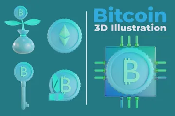 Bitcoin 3D Illustration Pack