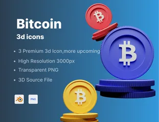 Free Bitcoin 3D Illustration Pack