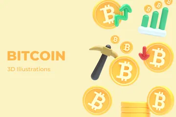 Bitcoin 3D Icon Pack
