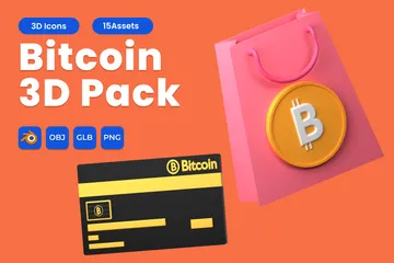 Bitcoin 3D Icon Pack