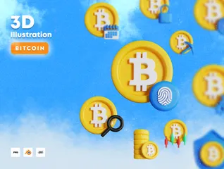 Bitcoin 3D Icon Pack