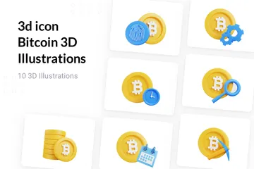 Bitcoin 3D Illustration Pack