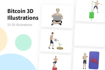 Bitcoin 3D Illustration Pack