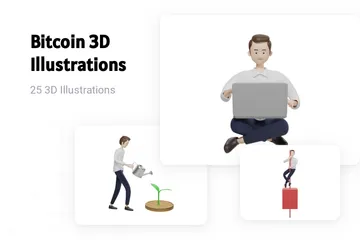 Bitcoin 3D Illustration Pack