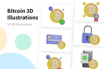 Bitcoin 3D Illustration Pack