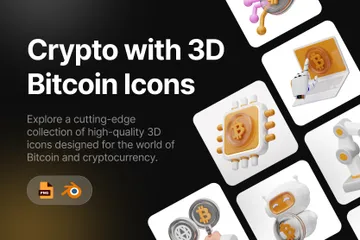 IA de Bitcoin Paquete de Icon 3D