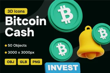 Bitcoin Cash 3D Icon Pack