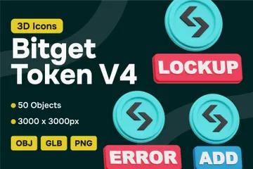 Bitget Crypto Token V4 3D Icon Pack