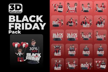 Black Friday 3D Illustration Pack
