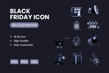 ブラックフライデー 3D Iconパック