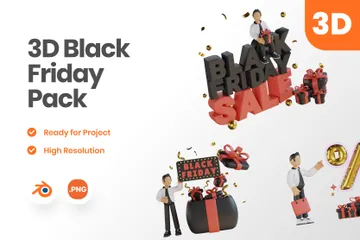 Black Friday 3D Illustration Pack
