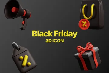 Black Friday 3D Icon Pack