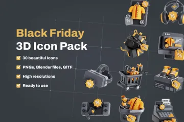 Black Friday 3D Icon Pack