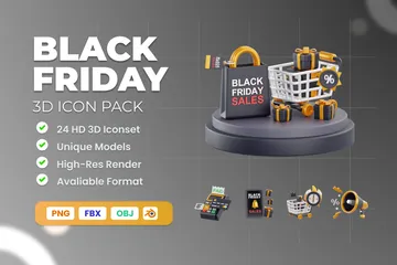 Black Friday 3D Icon Pack