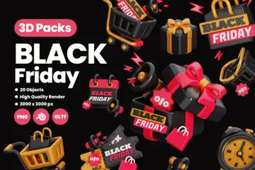 Black Friday 3D Icon Pack