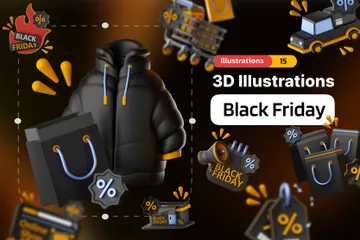 Black Friday 3D Icon Pack