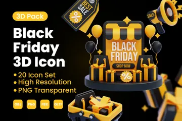 Black Friday 3D Icon Pack