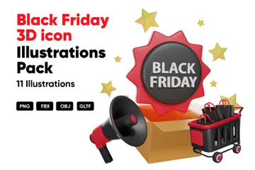 Black Friday 3D Icon Pack