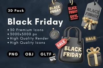 Black Friday 3D Icon Pack