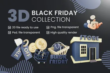 Black Friday 3D Icon Pack