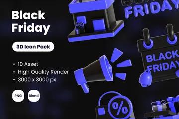 Black Friday 3D Icon Pack