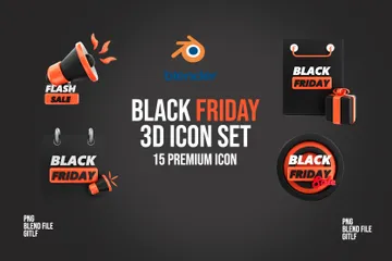 Black Friday 3D Icon Pack