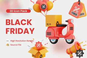 Black Friday 3D Icon Pack