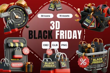 Black Friday 3D Icon Pack