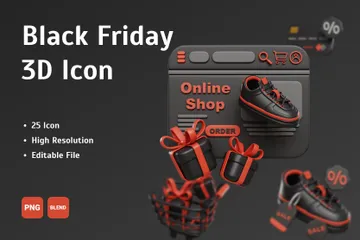 Black Friday 3D Icon Pack