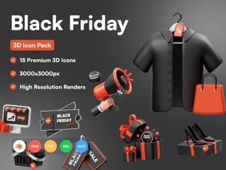 Black Friday 3D Icon Pack