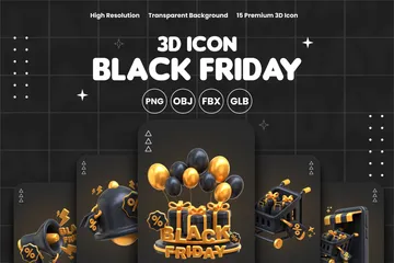 Black Friday 3D Icon Pack