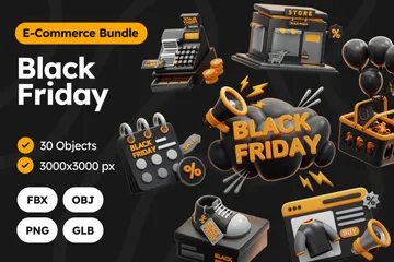 Black Friday 3D Icon Pack