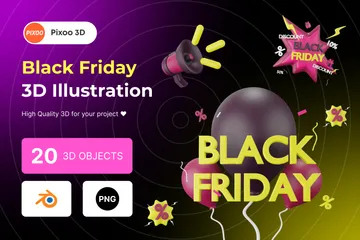 Black Friday 3D Illustration Pack