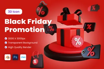 Black Friday Promotion 3D Icon Pack